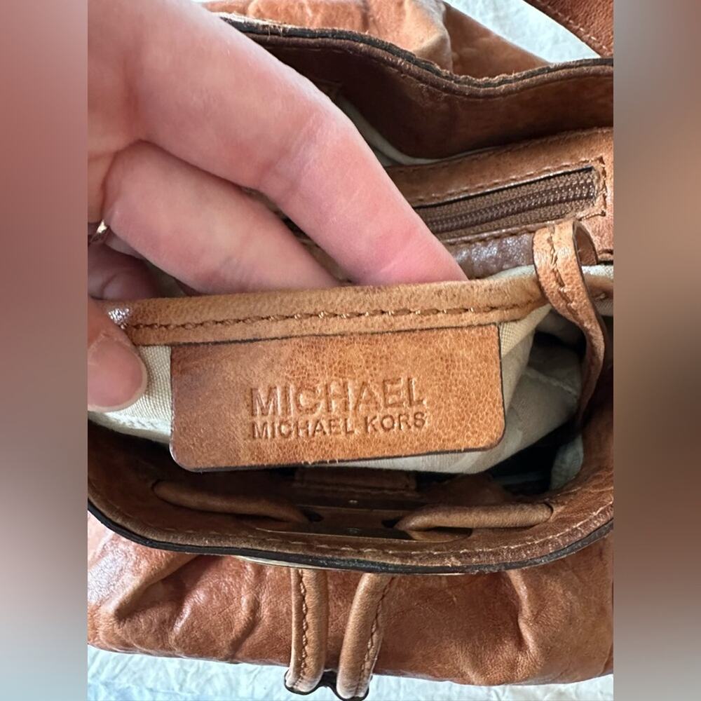 Michael kors brown leather satchel handbag - Picture 8 of 13